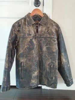 Simon Clarke London Leather Bomber Jacket