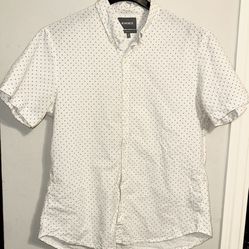 White Shirt Button Down Short Sleeve 