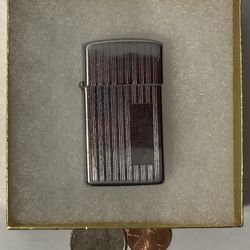 Vintage Zippo Nice Lines And Square Block Design
