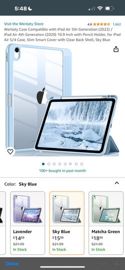 Wenlaty Case Compatible with iPad Air 5th Generation 