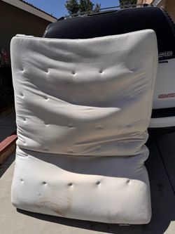 White Tufted Futon Mattress