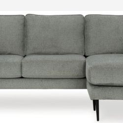 Hazela Charcoal Reversible Sofa Chaise( Sofa, loveseat, Sectional options