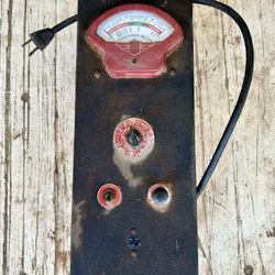 Vintage Allen condenser Meter Tester Gauges Automotive Industrial Age