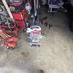 10 Inches Chop Saw With Metal Table Stand 