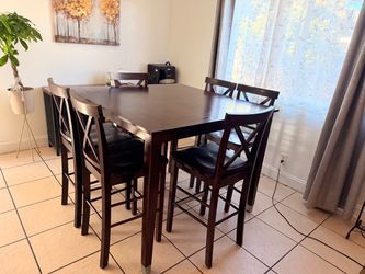 7-Piece Counter Height Dining Table Set (6 Chairs Included)