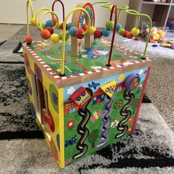 Large Wooden Activity Cube 