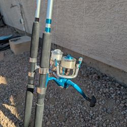 2 X 7' Fishing Rod & Reel Combo.