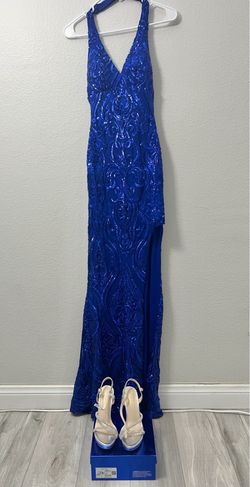 Blue long dress