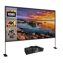 120 inch Portable Indoor/Outdoor 16:9 Projector Screen with Stand