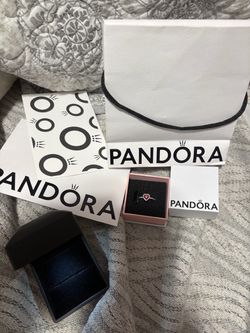 Pandora Heart Ring with Box and Bag
