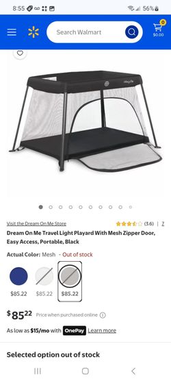 Dream On Me Travel Light Playard With Mesh Zipper Door, Easy Access, Portable $60