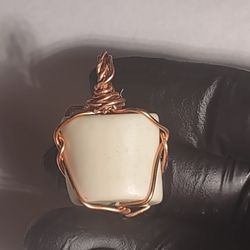 antler wire wrap pendant 