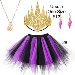 Ursula The Little Mernaid Witch Tutu Costume One Size Adult