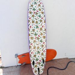 8-Ft Jack's Ninja Turtles Mutant Surfboard Foam Board Soft Top