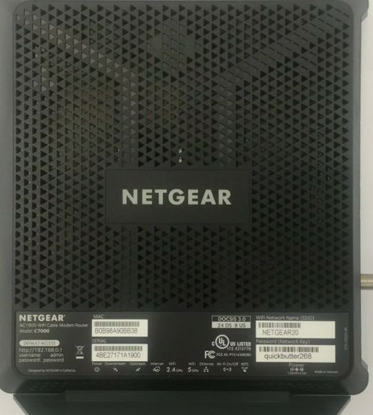 Netgear Nighthawk AC1900 Wifi Cable Router