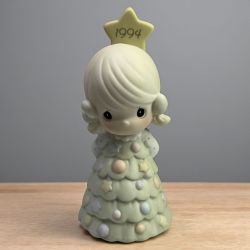 Precious Moments "Youre As Pretty As A Christmas Tree" Porcelain Figurine 1994