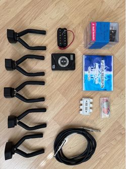 Guitar Accessories Foldable Fret Rest Guitar Stand, Guitar Wall Hangers, Guitar Cord, Guitar Pickups, Tuner, etc.