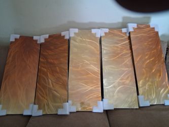 ALUMINUM WALL ART 5 PC