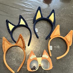 Bluey, bingo, chili, bandit ears