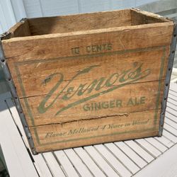 Antique Wood Vernors Crate. Detroit 