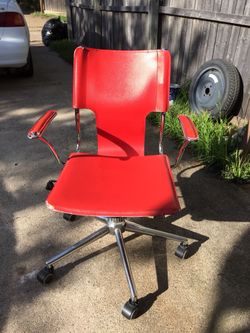 Red office chair retro style