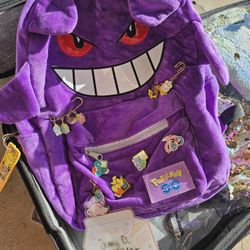Pokemon Backpack With Pins And Charm