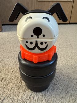 Vintage Fisher Price Little People #659 8" Lucky the Dog Stacking Toddler puzzle