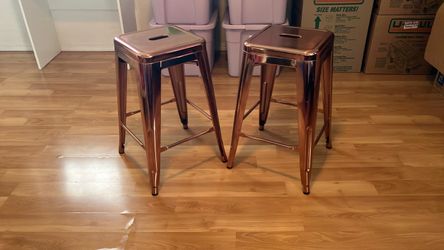 Metal stools set of 2