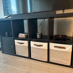 Dark Brown TV Stand – Fits up to 75” TV. Great Starter Piece For The Value