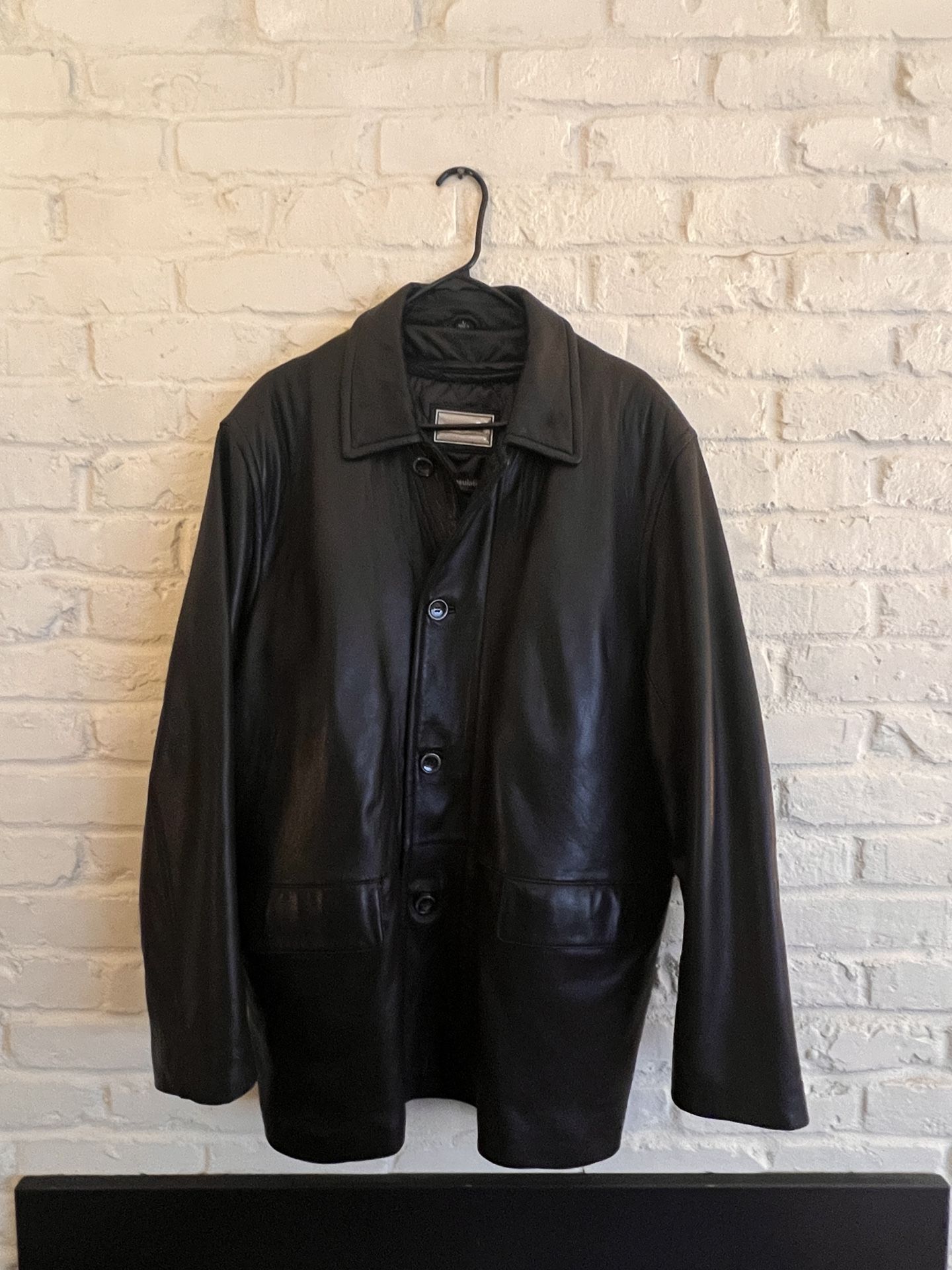Men’s Reilly Olmes Black Leather Jacket - L