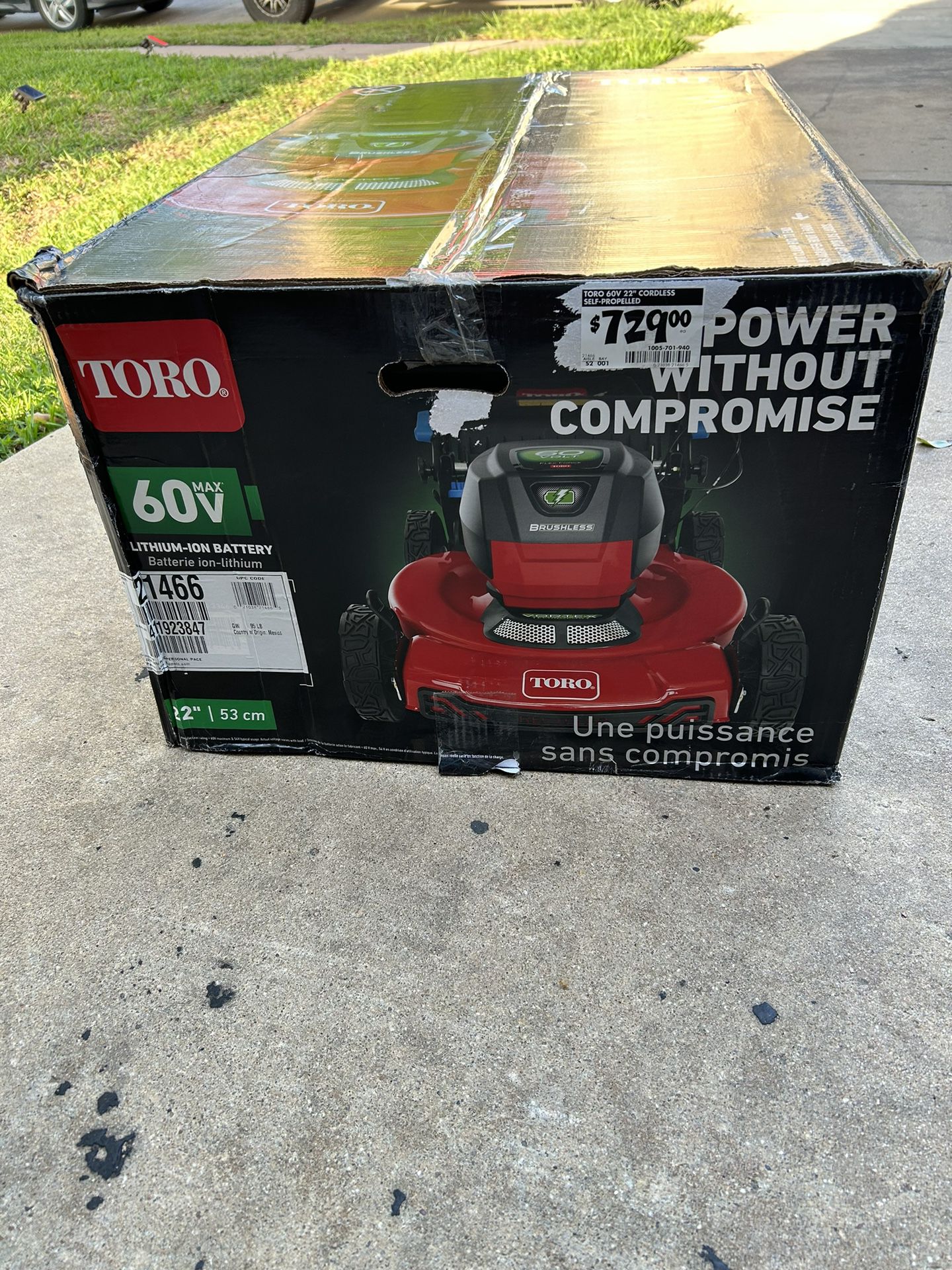 Toro Recycler 60V Max Lawn Mower Brand Kit With Battery And Charger