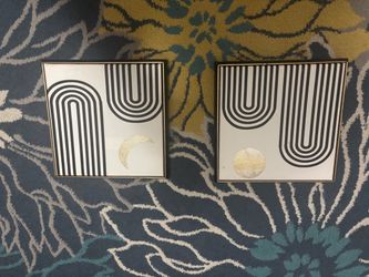 Set of 2 Abstract Framed Wall Art Prints