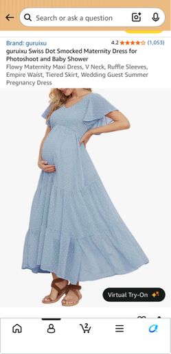 Blue dress maternity