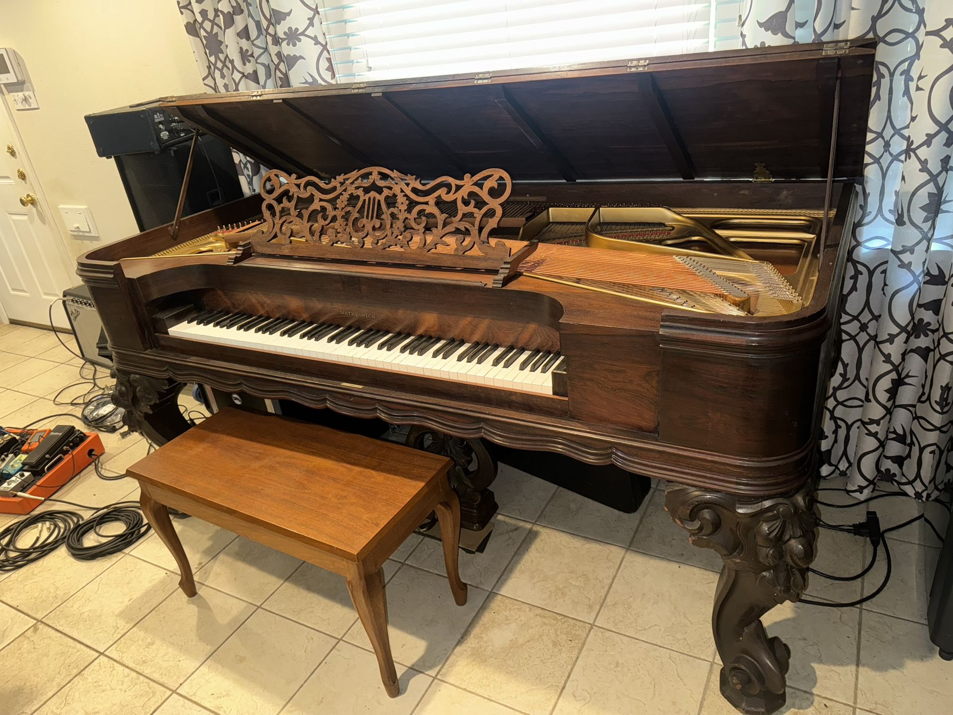 Mathushek Square Grand Piano Circa-1880 Restored Serial#11927
