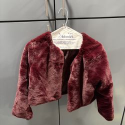 Burgundy fur coat size small and large new