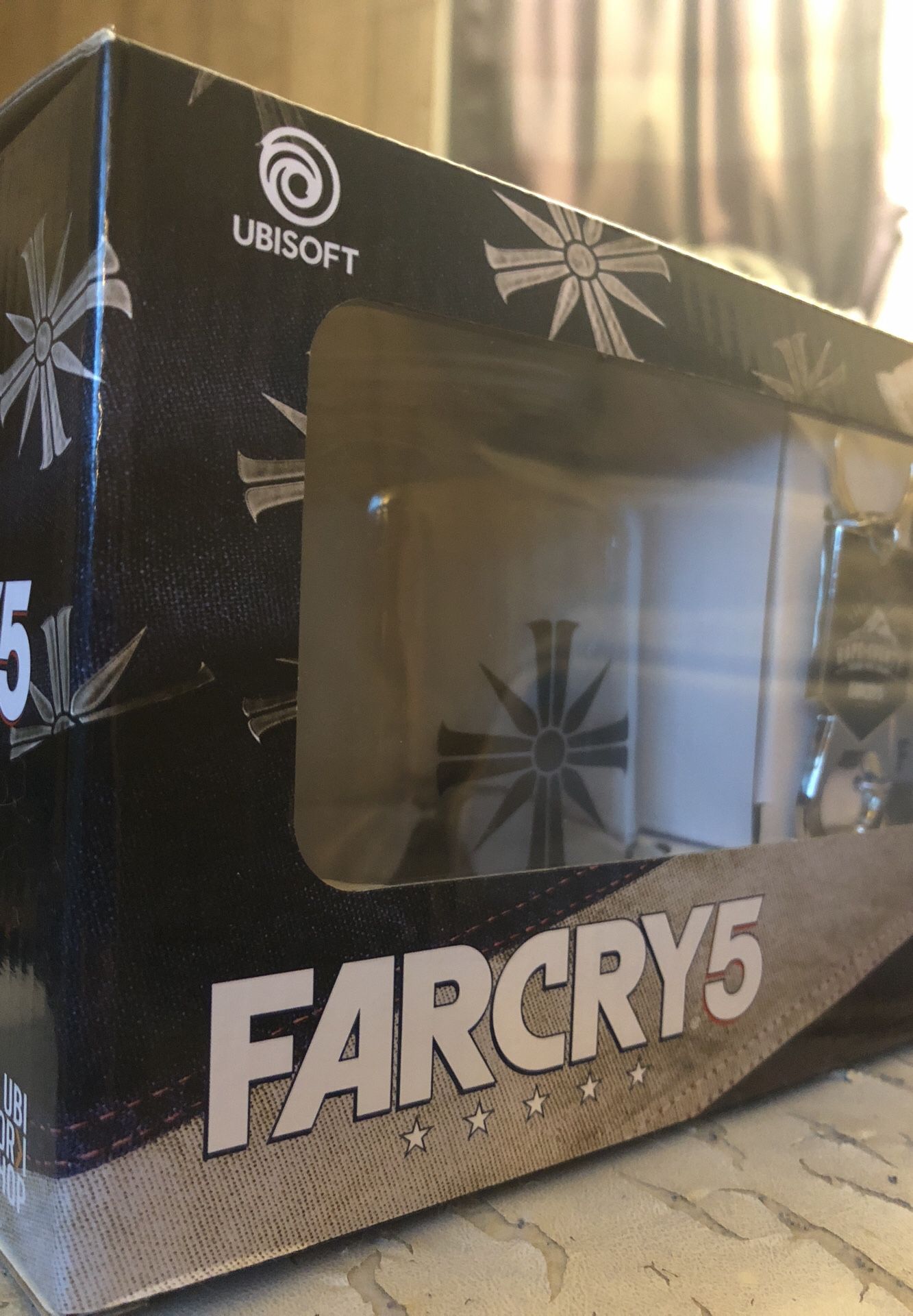 Far Cry 5 Five Limited Edition collectible glass mason jar and bottle opener set