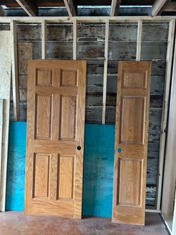 Solid oak 6 panel doors