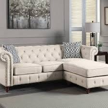 Brand New Small Tufted Reversible Sectional 