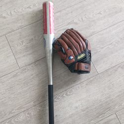 T - Ball Bat And Glove