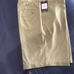 Nike Golf Shorts Size 34 Olive Green