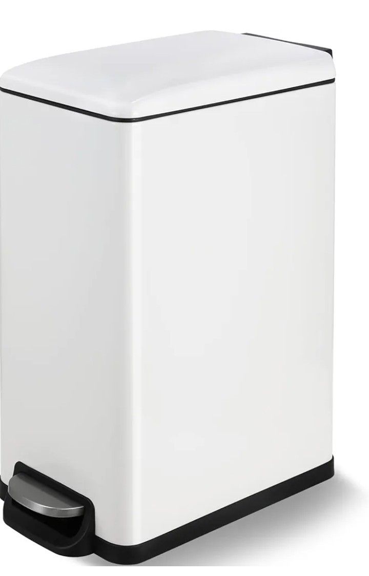 13.2 Gal Slim Kitchen Trash Can with Lid, 50L Stainless Steel Garbage Can.