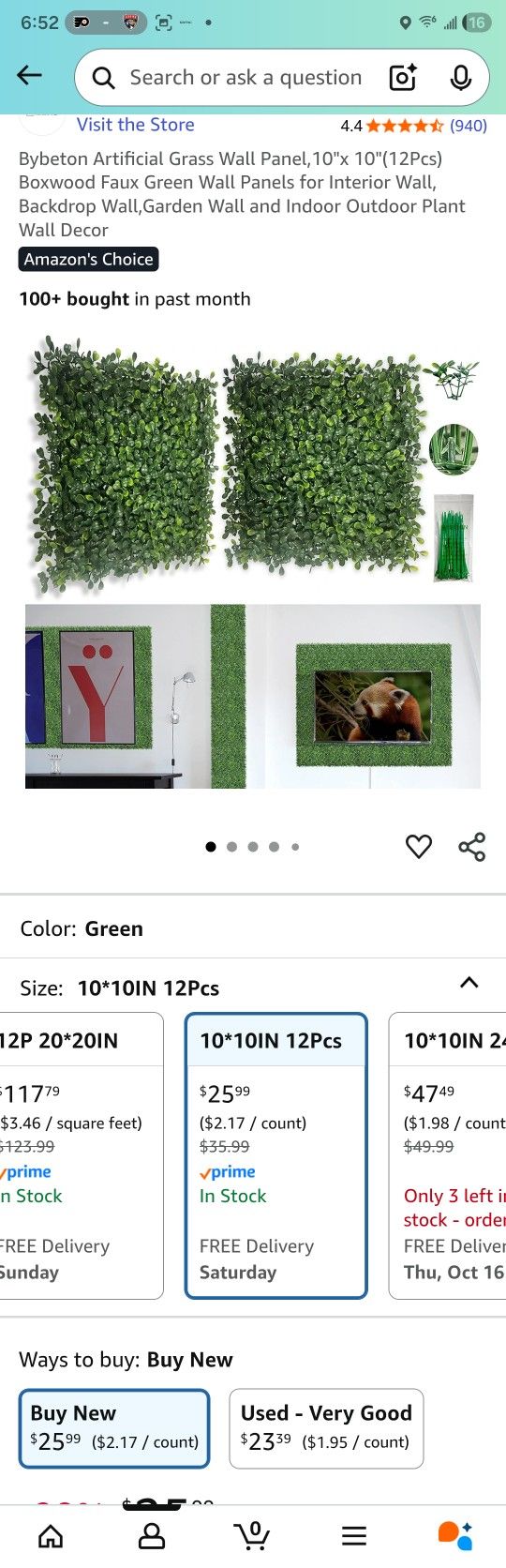 Artificial Grass Wall Panels