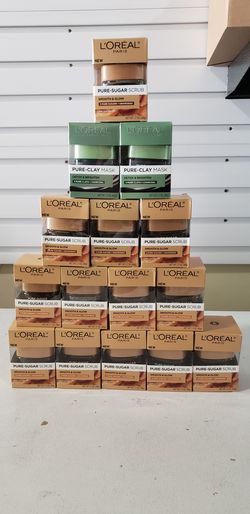 Loreal pure sugar scrub and pure clay mask sale