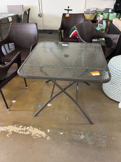 34 in. Square Folding Outdoor Dining Table