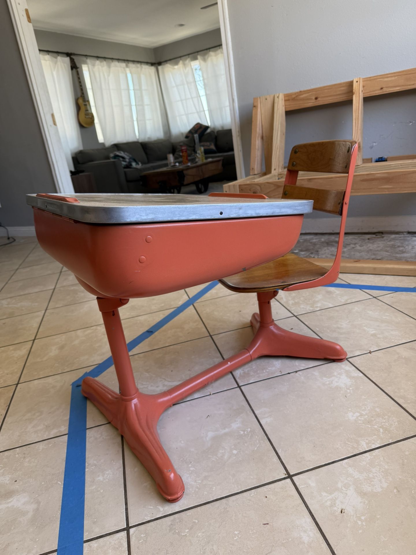 Antique Kids School Desk