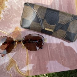 Fendi Sunglasses F S 135.  Tortoise/Antique Bronze 135 With Case