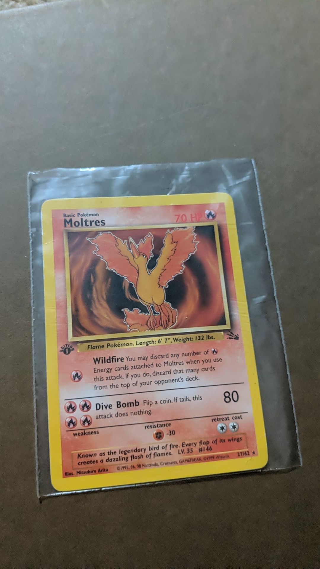 Moltres **RARE 1ST EDITION MINT POKEMON CARD**