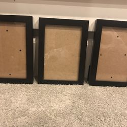 3 4x6 Black Picture Frames