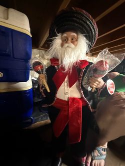 Christmas decor greeter statues