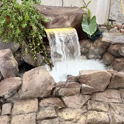 Fabricated Rock Fountains Available For Pool Or Pond, Garden,patio’ 